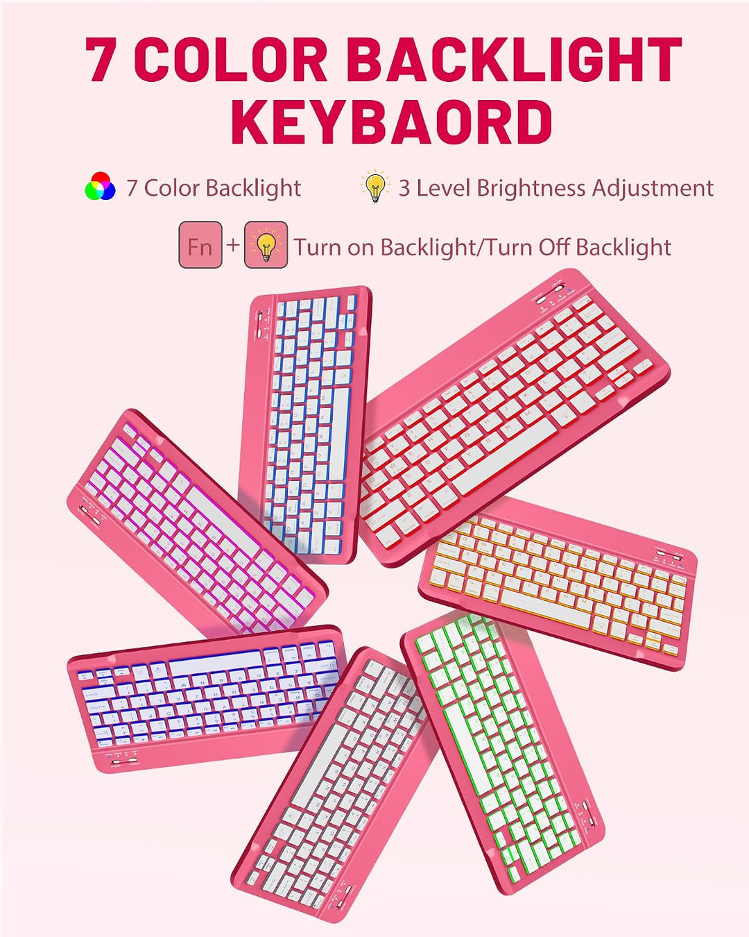 MoKo Tastatur Hülle für iPad 10th Generation 2022, iPad 10,9 Zoll, Multi-Winkel Magnetische Tablet H