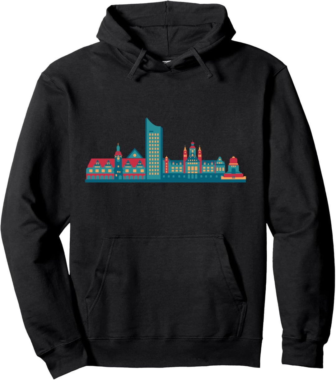 Leipzig Skyline Sachsen Ostdeutschland Souvenir Geschenk Pullover Hoodie