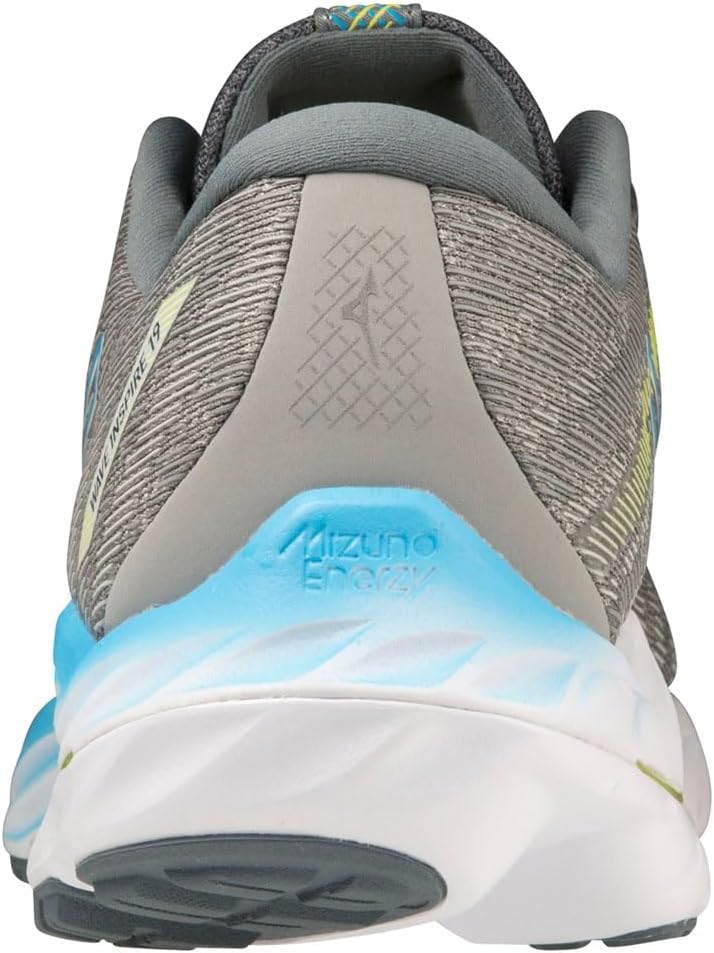 Mizuno Herren Wave Inspire 19Sneaker 46.5 EU Ggray Jblue Bolt2neon, 46.5 EU Ggray Jblue Bolt2neon