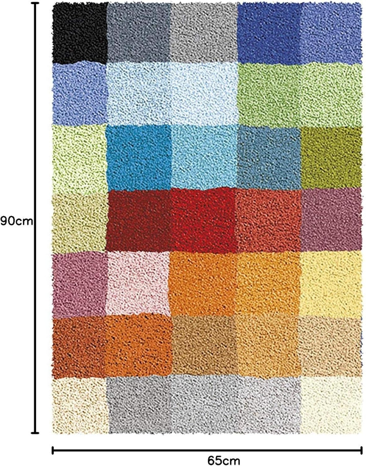 Kleine Wolke Cubetto Badteppich, Polyacryl, Mehrfarbig, 65 x 90 cm Mehrfarbig 65 x 90 cm, Mehrfarbig