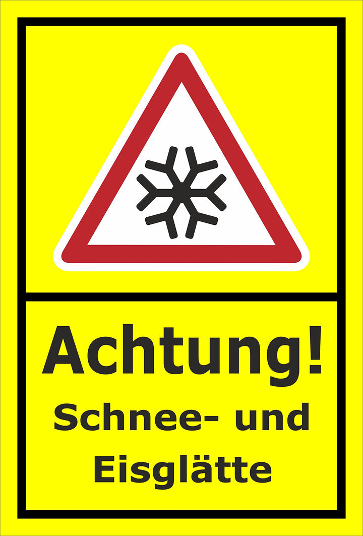 Schild Schnee- und Eisglätte - 60x40cm - Bohrlöcher - 3mm Hartschaum – 20 VAR S00018-067-C 60x40cm –