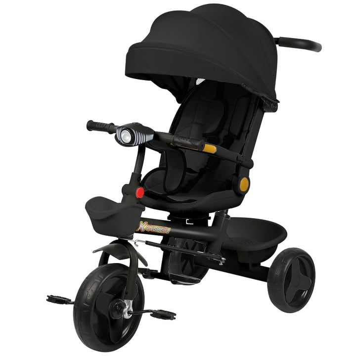 Multi-Funktions-Kinderdreirad, Dreirad 5 in1, Kleinkind-Dreiräder-Kinderwagen, mit Verstellbarem Sch