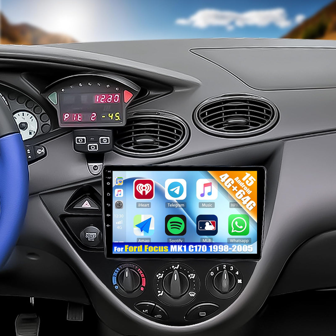 4G+64G 8-Core CAMECHO Android 15 Autoradio für Ford Focus MK1 C170 1998-2005 mit Navi Carplay Androi