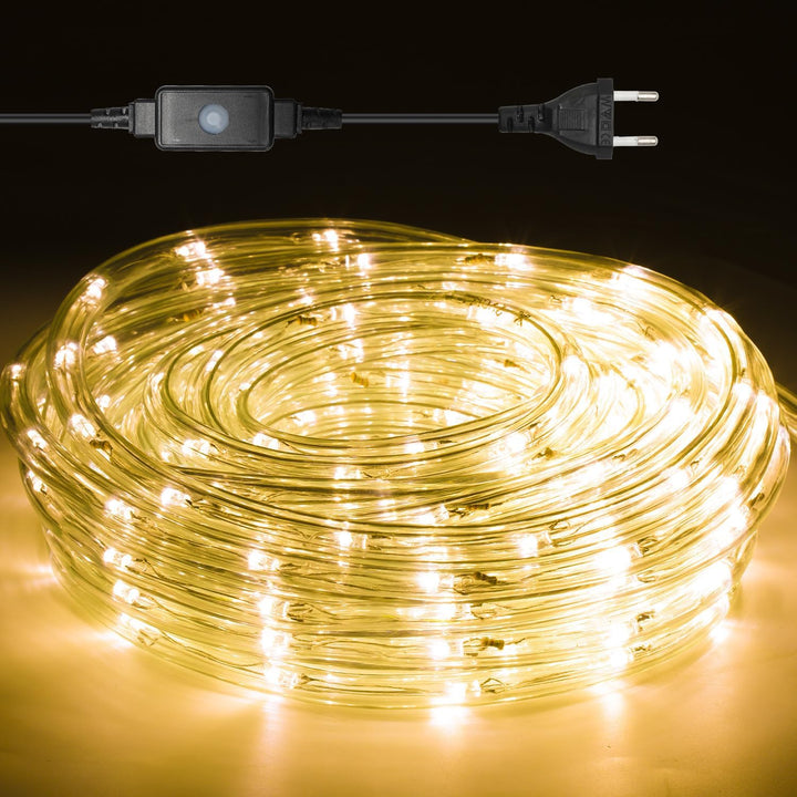 Cecaylie Lichterschlauch Aussen 30M 720 LEDs LED Schlauch Innen Aussen Warmweiss Lichtschlauch mit T