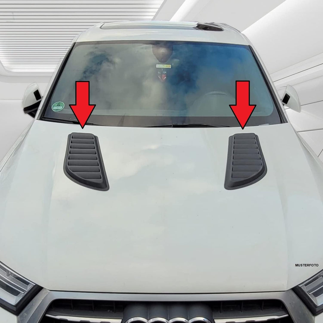 Haubenhutzen Motorhaube Lüftung für Volvo XC60 2 Haubenhutzen Schwarz, Haubenhutzen Schwarz