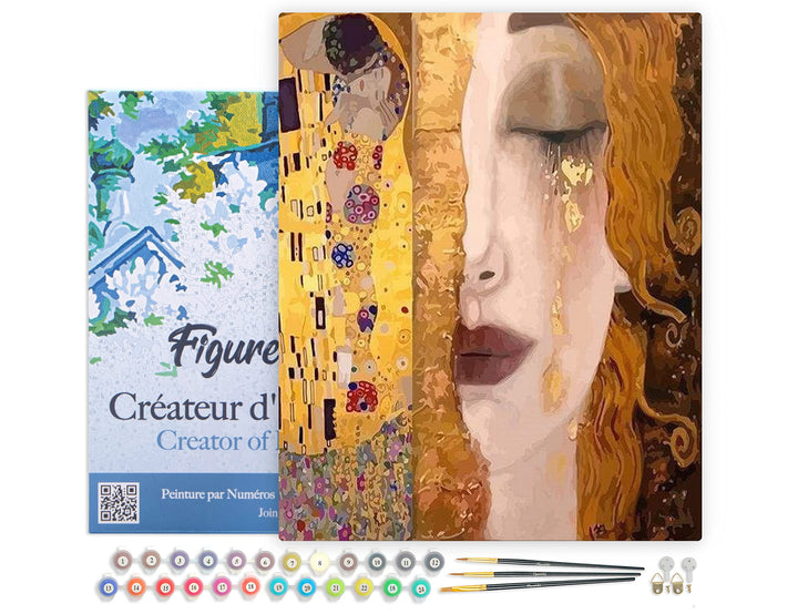 Figured'Art Malen Nach Zahlen Erwachsene Mit Rahmen Gustav Klimt - Paint by Numbers Basteln DIY Bast