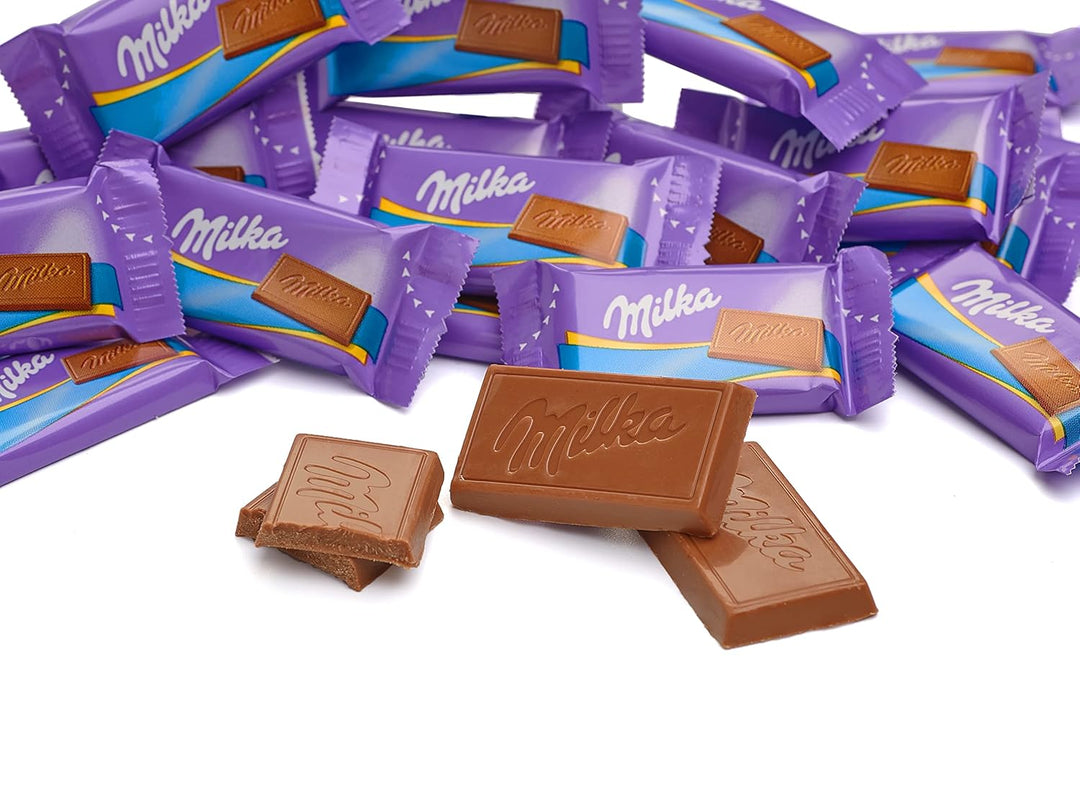 Milka Naps Alpenmilch 1 x 1,702kg, Zartschmelzende Mini-Schokoladentäfelchen aus feiner Alpenmilchsc