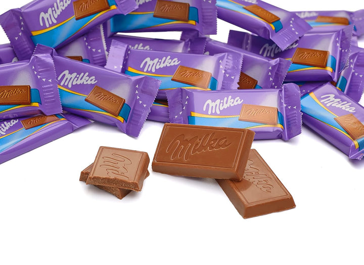 Milka Naps Alpenmilch 1 x 1,702kg, Zartschmelzende Mini-Schokoladentäfelchen aus feiner Alpenmilchsc