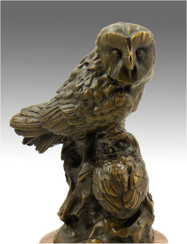 Kunst & Ambiente - Tierskulptur aus Bronze - Zwei Eulen - signiert von Milo - Eule in Bronze - Eulen