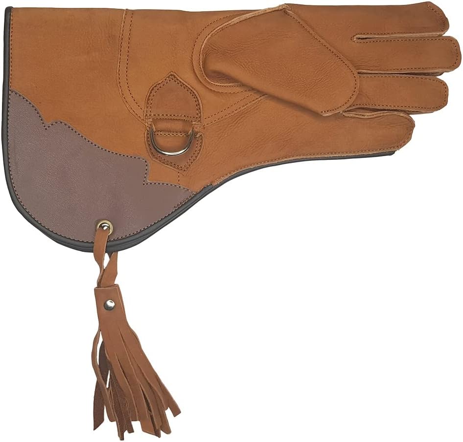 VlaMiTex J51 Falknerhandschuh für Falken und Habichte Greifvögel Handschuh aus Leder, M