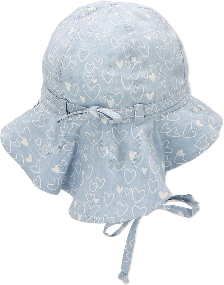 Sterntaler Mädchen Sonnenhut Herzis Hut 45 hellblau, 45 hellblau