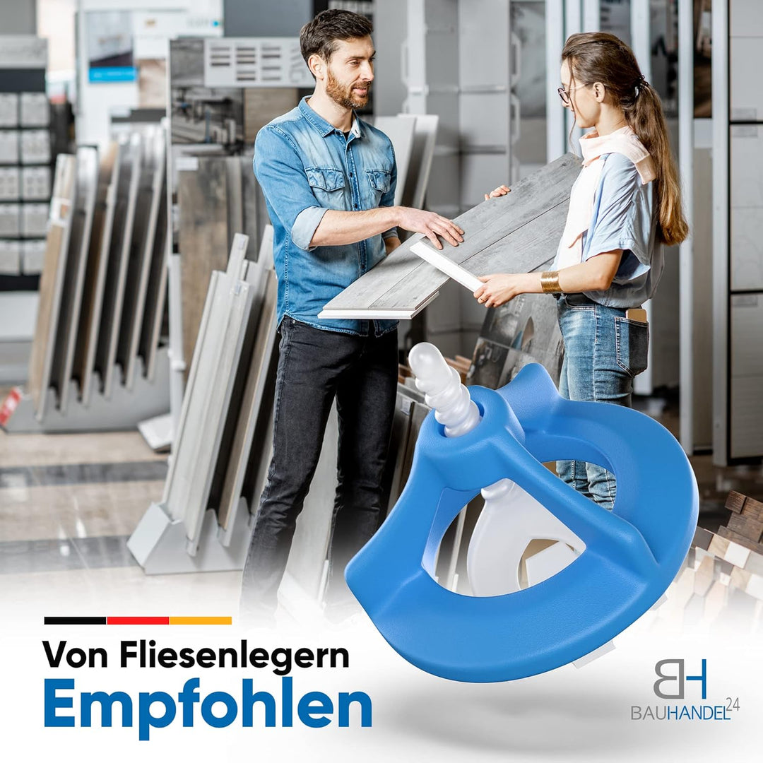 Bauhandel24 - Fliesenverlegehilfe 1mm, 1000 Gewindelaschen, Nivelliersystem, Verlegehilfe, Zuglasche
