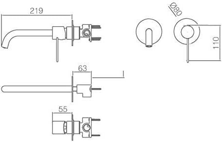 Imex Etna Waschbeckenarmatur Schwarz GLT023-NG