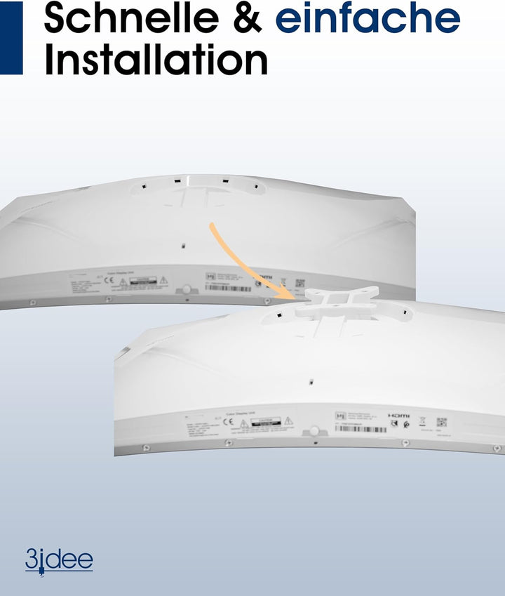 3IDEE VESA Adapter für Samsung Curved Monitor (C24H711, C27H711, C32H711) - VESA Adapter Monitor 75x