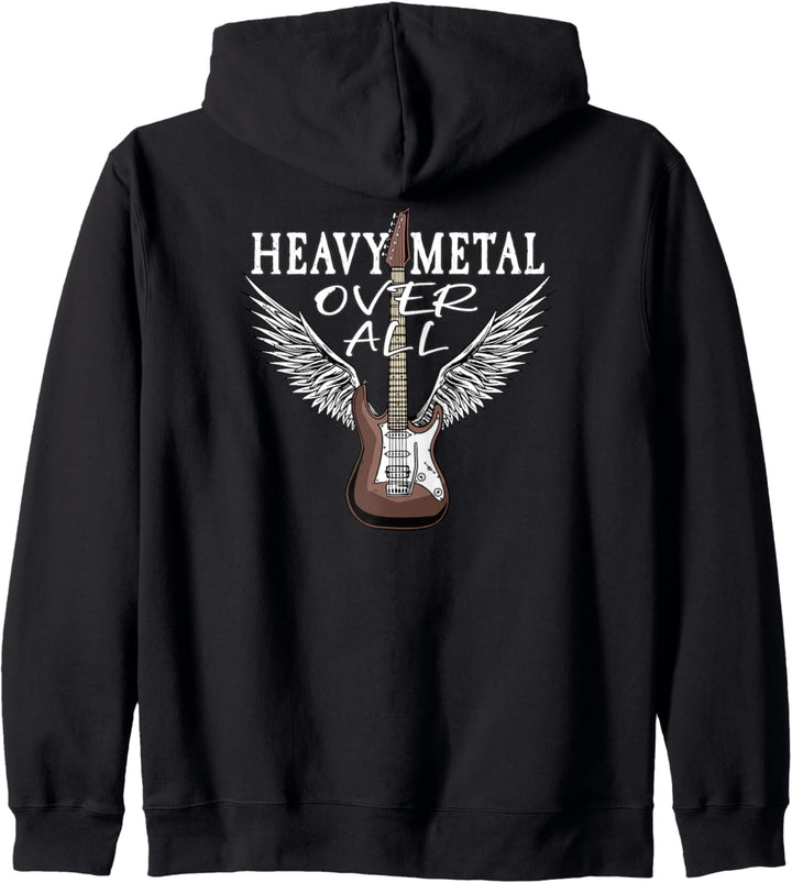 Heavy Metal Over All I Retro Rock Musik Heavy Metal Gitarre Kapuzenjacke