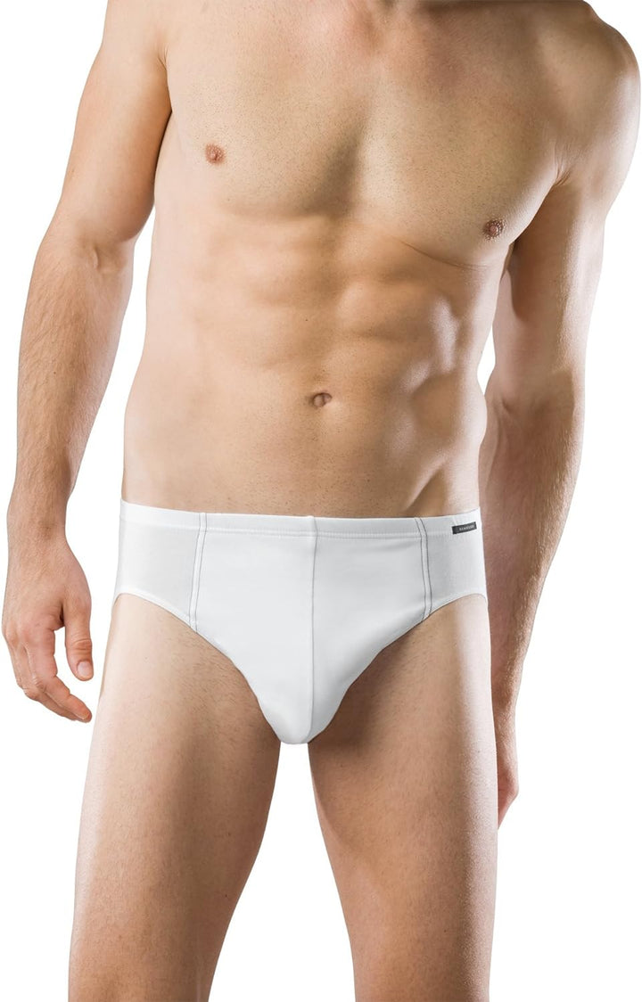 Schiesser Herren Slip, 3er Pack, Supermini, Essentials, Weiss, 005221, Grösse:5 (M)