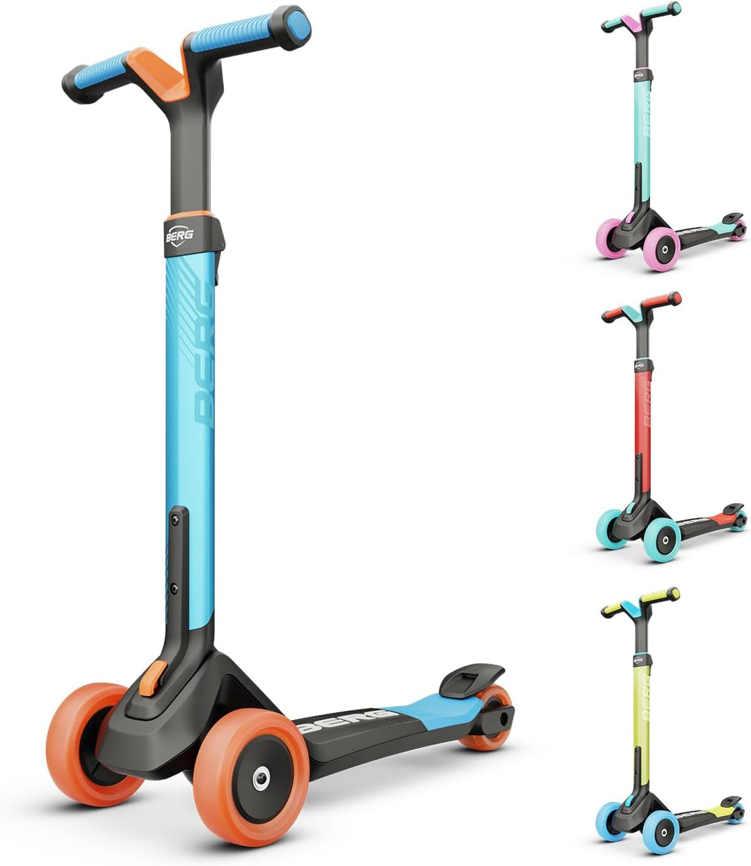 BERG Nexo Kinderroller Kinderscooter faltbar ab 2 Jahre | Höhenverstellbarer Tretroller Scooter | Dr