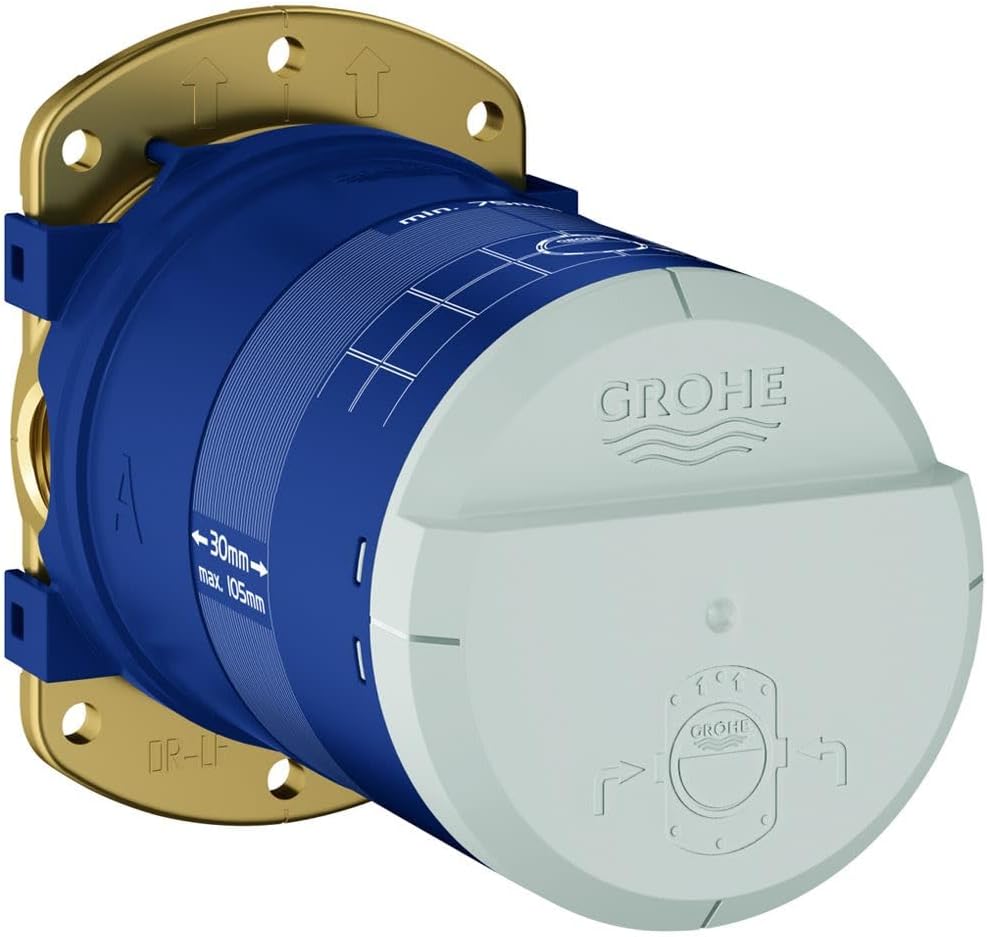 GROHE Rainshower - Unterputz-Einbaukörper (wassersparend, 1/2", Einbautiefe 75-105 mm), 26484000 cos