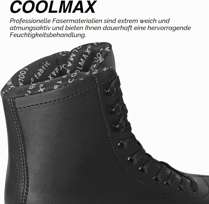 Nattork Eiskunstlaufschuhe Excellence – Edelstahlkufen für verbesserte Unterstützung, Stärke, Leistu