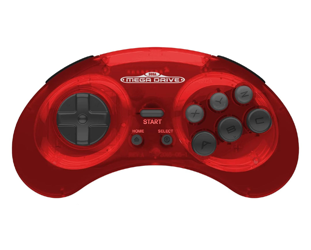 Retro-Bit Sega Mega Drive 2.4 GHz Wireless Controller 8-Button Arcade Pad for Sega Genesis Original/