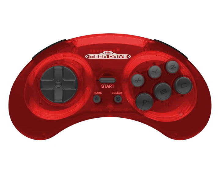 Retro-Bit Sega Mega Drive 2.4 GHz Wireless Controller 8-Button Arcade Pad for Sega Genesis Original/