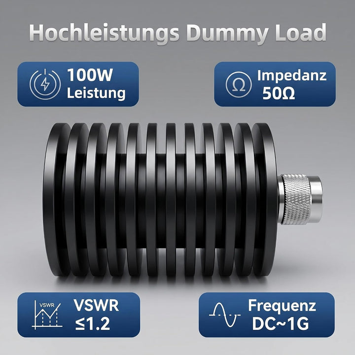 BECEN 100W UHF Dummy Load, 100 Watt PL259 Connector 50 Ohm DC-1 GHZ (100 Watt, PL259 Terminator 100