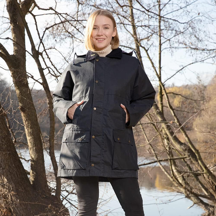 Romneys Original englische Wachsjacke Country - Robuste Wind- und wasserdichte Regenjacke inklusive