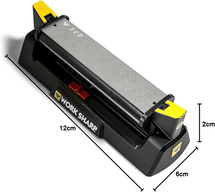 WORK SHARP® Benchstone Knife Sharpener - Profi Messer-Schleifstein mit Winkel-Hilfe 20° & 25° - Outd