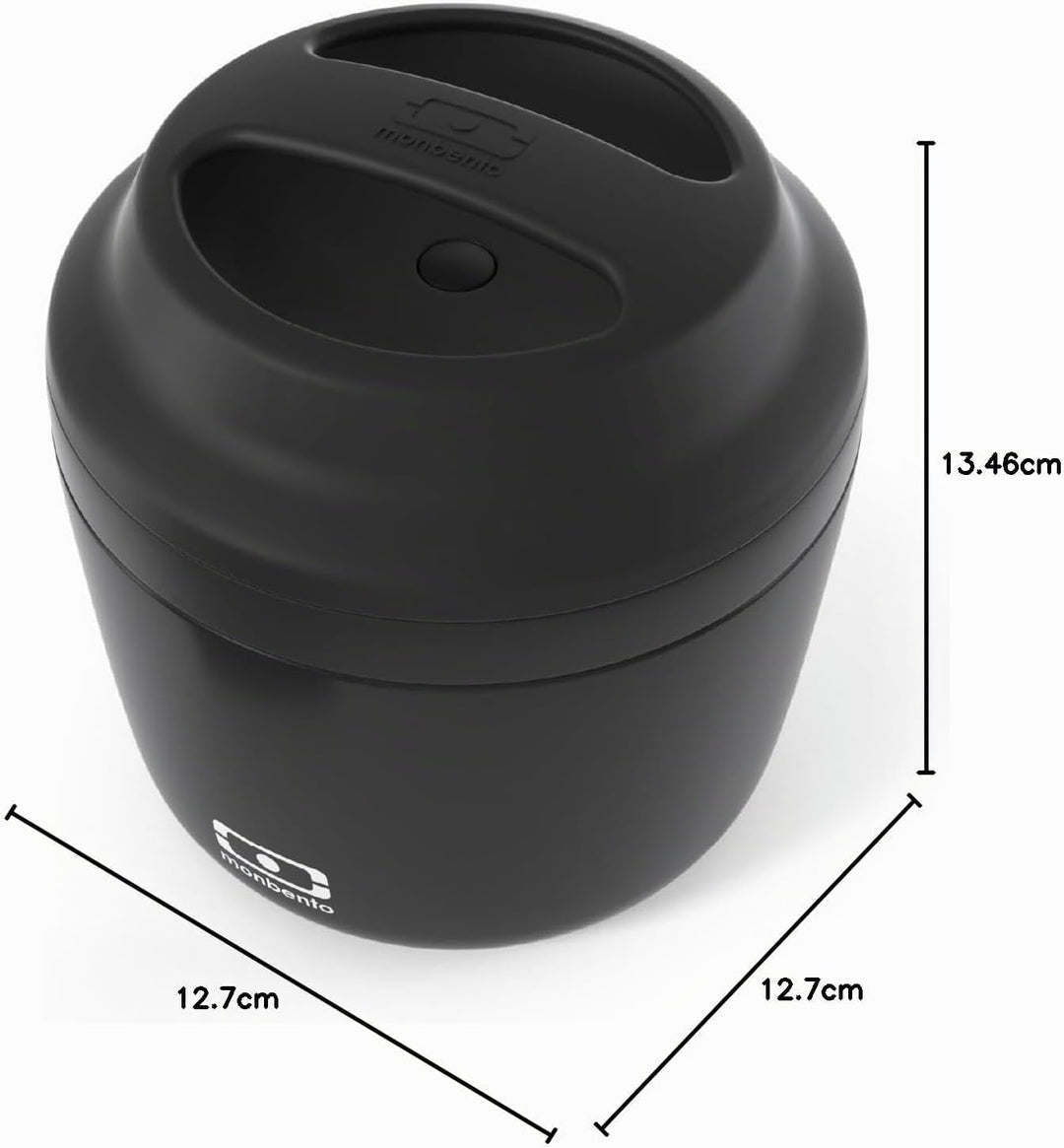 monbento - Thermobehälter für Essen MB Element Onyx - Auslaufsicher und Lebensmittelbehälter Hält Sp