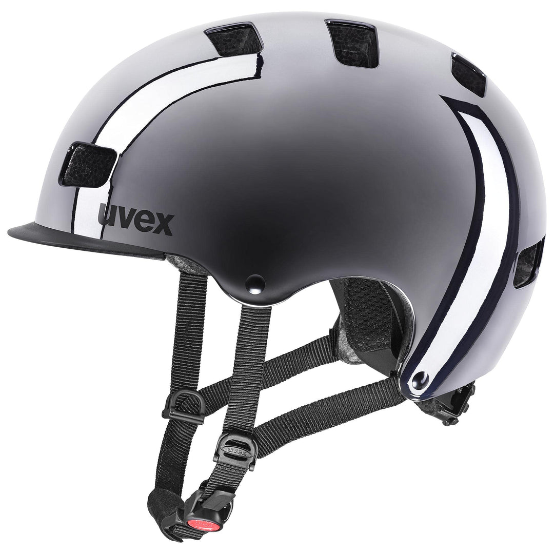 uvex hlmt 5 bike pro chrome - robuster City-Helm für Damen und Herren - individuelle Grössenanpassun