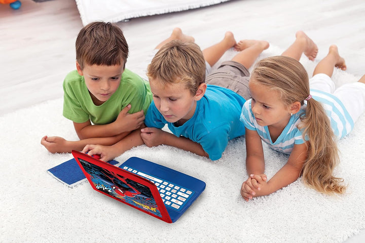 LEXIBOOK JC598SPi2 Spider-Man-pädagogischer und zweisprachiger Laptop Spanisch/Englisch-Spielzeug fü