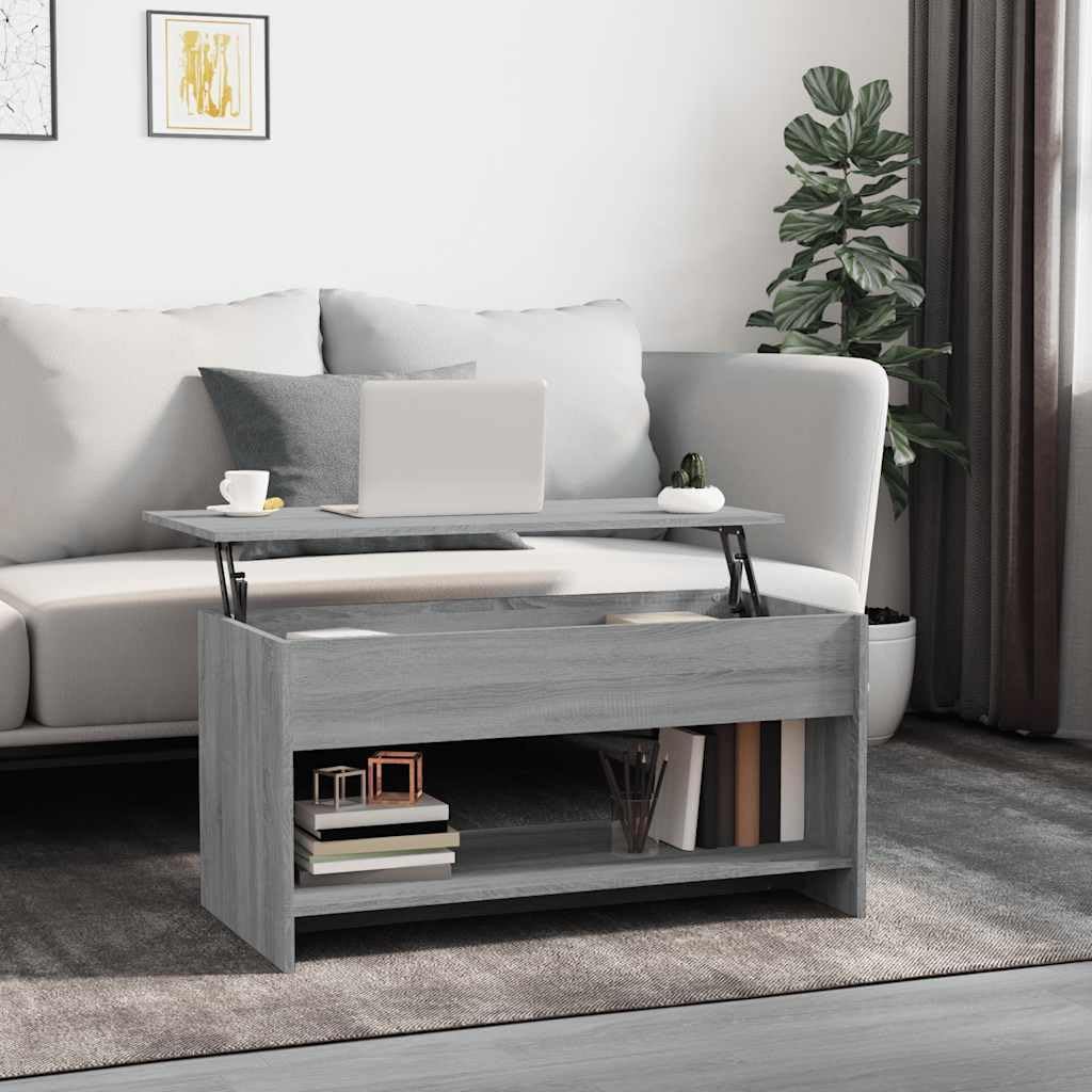 vidaXL Couchtisch Wohnzimmertisch Sofatisch Kaffeetisch Beistelltisch Tisch Wohnzimmer Teetisch Grau