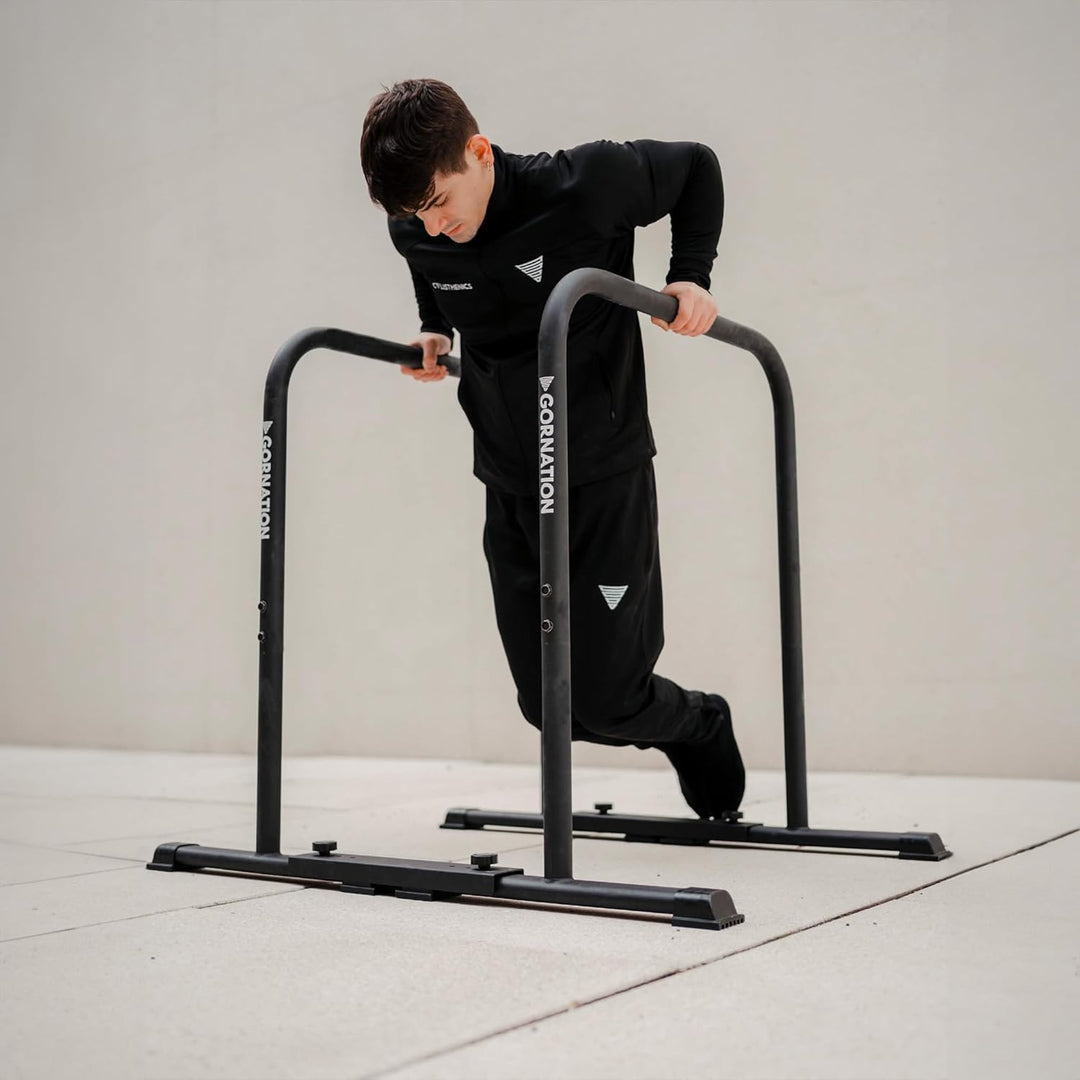 GORNATION Premium Dip Barren, Dip Stange, Verstellbares Calisthenics & Fitness Trainingsgerät mit ru