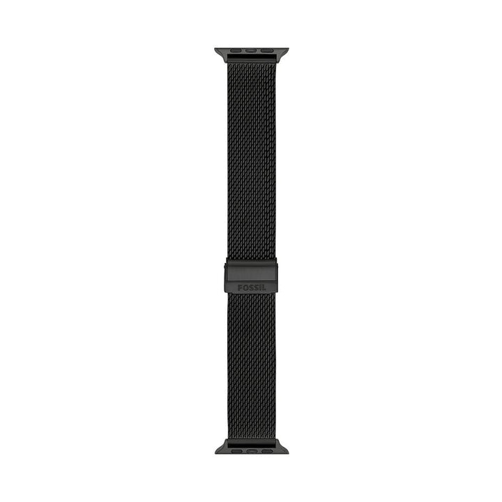 Fossil Herrenarmband kompatibel mit Apple Watch aus Edelstahl, 42/44 mm Schwarzer Stahl, Schwarzer S
