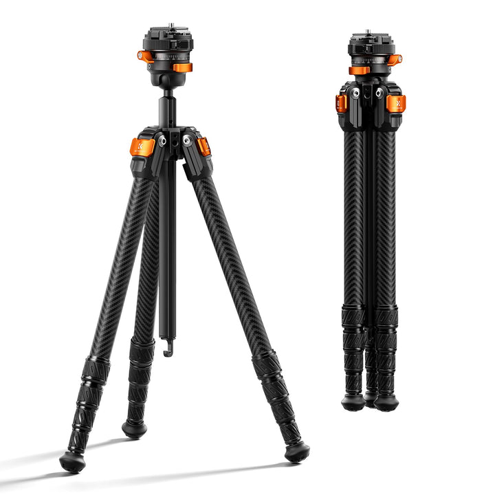 K&F CONCEPT Stativ Kamera, 153cm Carbon Stativ, Leichtes Tripod, Flexibles Kamera Stativ Kompaktes R