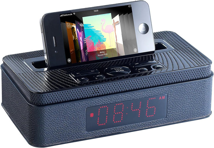 auvisio Boombox: Radio MPS-630.bt mit Bluetooth, Wecker, MP3-Player und AUX, 10 Watt (Lautsprecher,