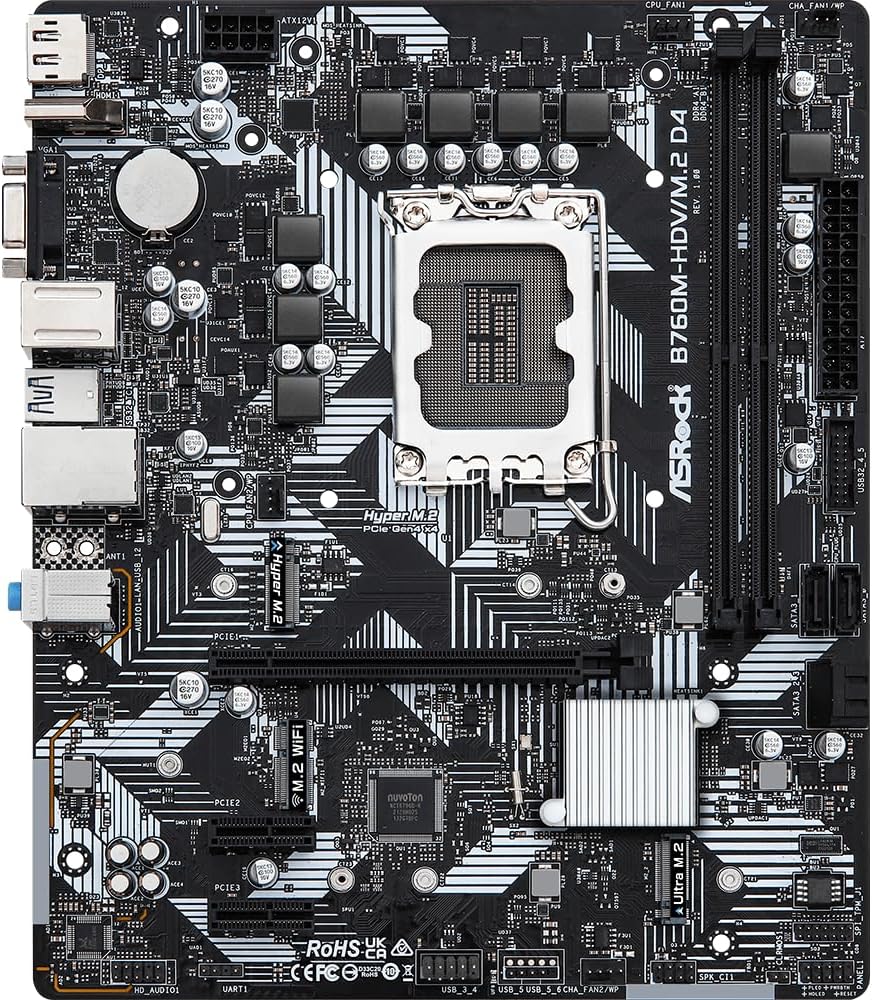 Asrock B760M-HDV/M.2 D4 Intel B760 LGA 1700 Micro ATX