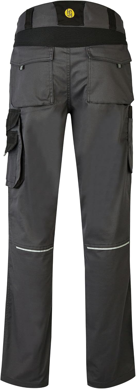 HSW Professional – Lange Arbeitshose für Herren – Modische und leichte Bundhose mit Knietaschen – St