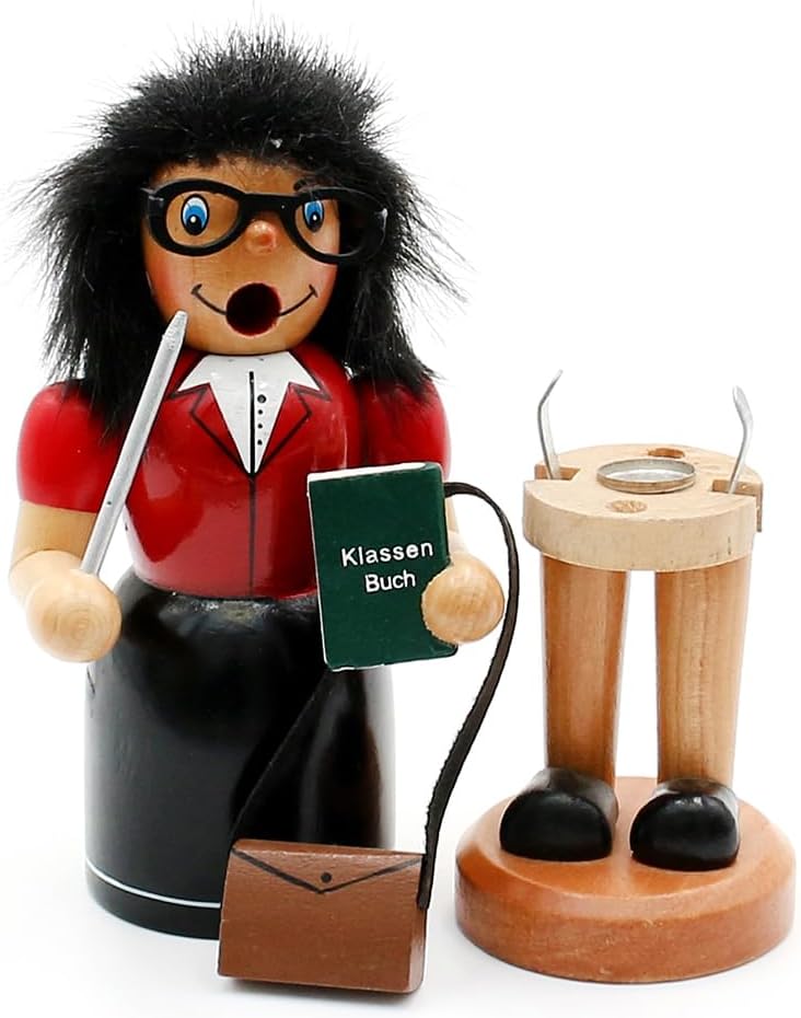 Wichtelstube-Kollektion Räuchermännchen Räucherfrau Räuchermann Lehrerin Räucherfigur 19cm