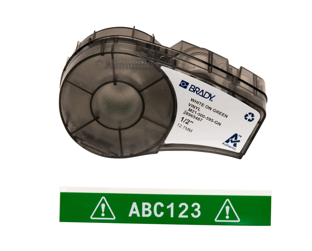Brady Vinyl-Etiketten für Etikettendrucker M211 &amp; M210 - Vinyl-Klebe-Druckeretiketten - Industrieeti