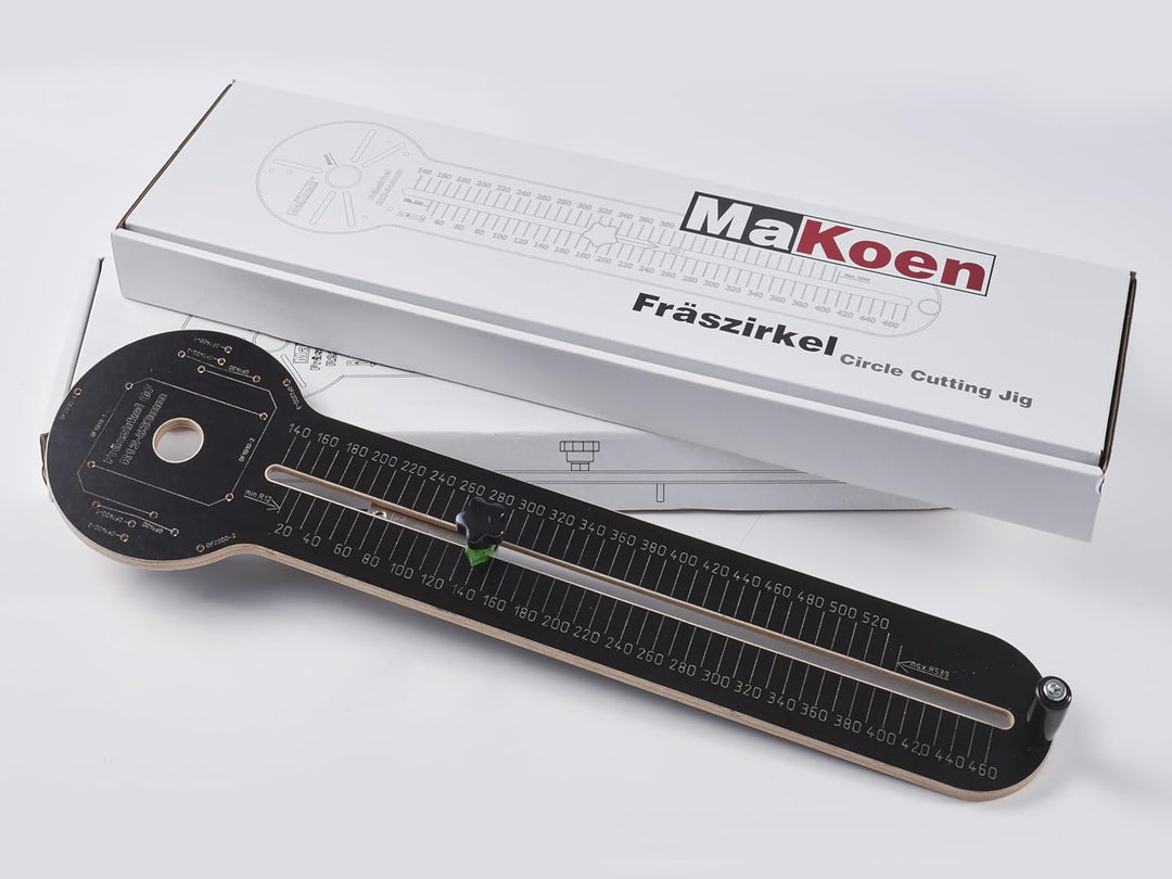 Fräszirkel Kreisschneider passend für Festool Oberfräse OF1010 1400 2200 MaKoen mm Skala mm-Skala, m
