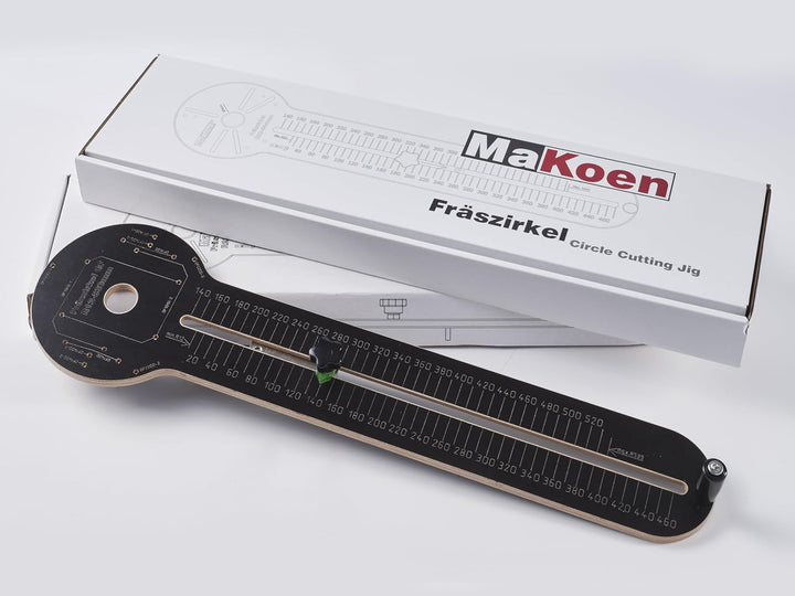 Fräszirkel Kreisschneider passend für Festool Oberfräse OF1010 1400 2200 MaKoen mm Skala mm-Skala, m