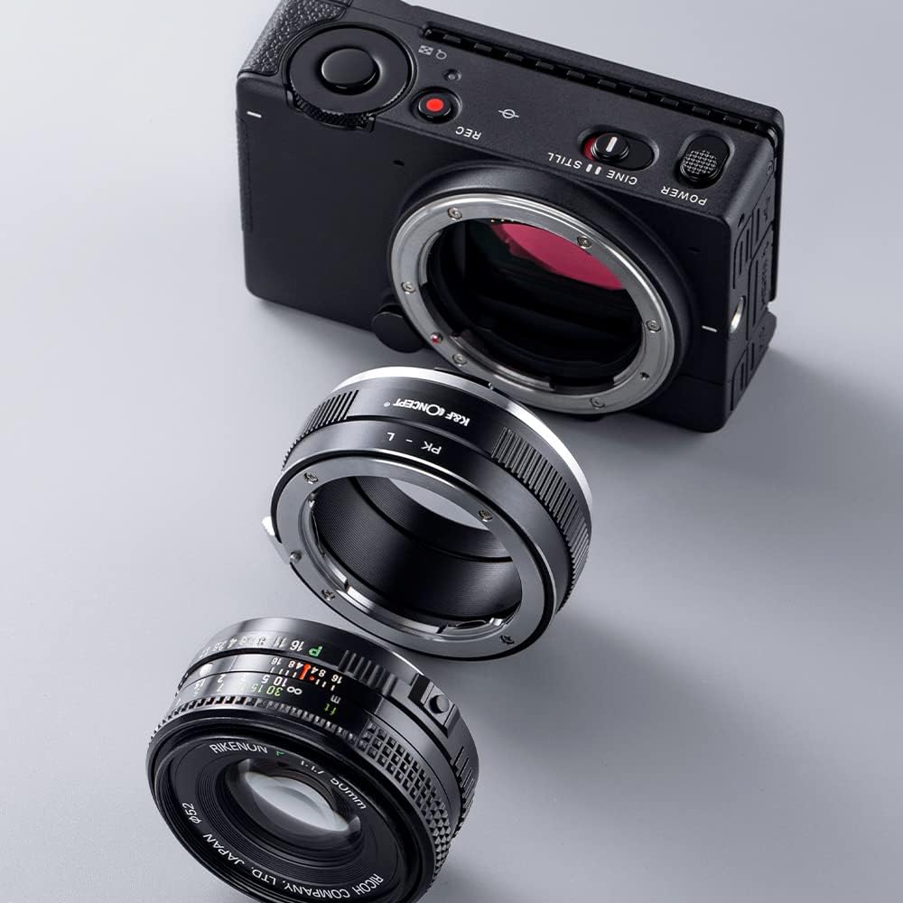 K&F Concept Objektivhalterungsadapter PK-L Manueller Fokus, kompatibel mit Pentax K(PK)-Objektiven a