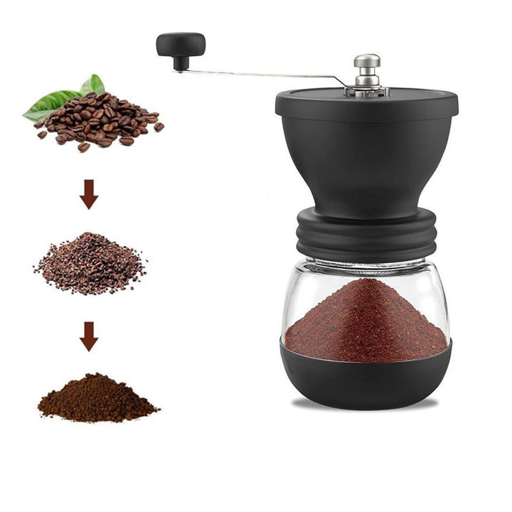 NatureMan Manuelle Kaffeemühle mit einstellbaren Einstellungen, tragbare, konische Fräsmühle für Hau