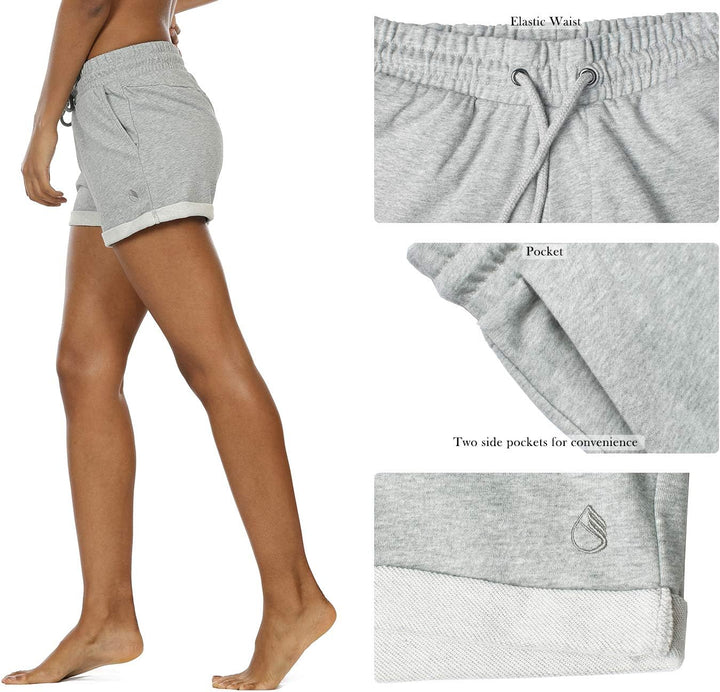 icyzone Damen Sportshorts 2er Pack Kurze Sporthose Atmungsaktive Laufshorts Bequeme Trainingsshorts