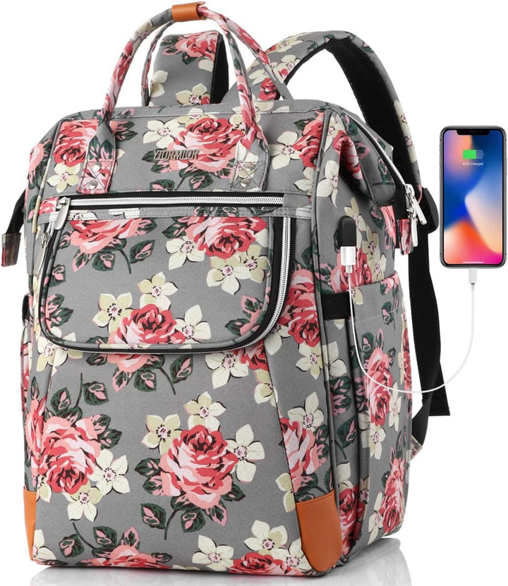 Rucksack Damen, Schulrucksack Mädchen Teenager15.6 Zoll Laptoprucksack mit Anti-Diebstahl, Arbeitsru