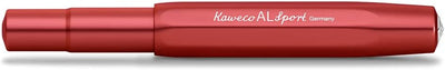 Kaweco Füllfederhalter AL Sport, Farbe Deep Red/Rot, Stahlfeder mit Federstärke Extra-Breit (BB), Lä