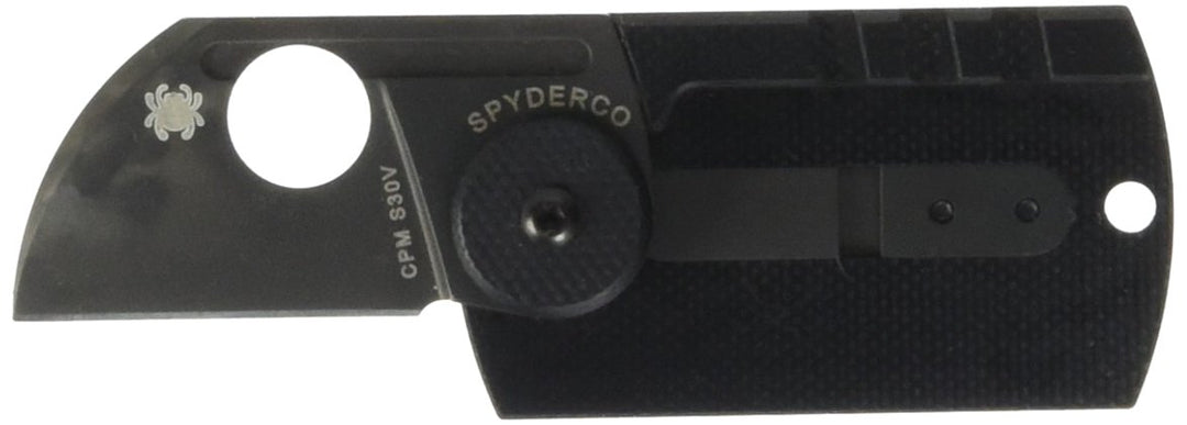 Spyderco Messer Dog Tag Folder CF Taschenmesser, Schwarz, One Size