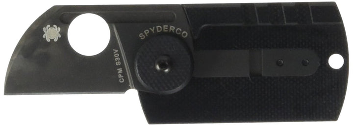 Spyderco Messer Dog Tag Folder CF Taschenmesser, Schwarz, One Size
