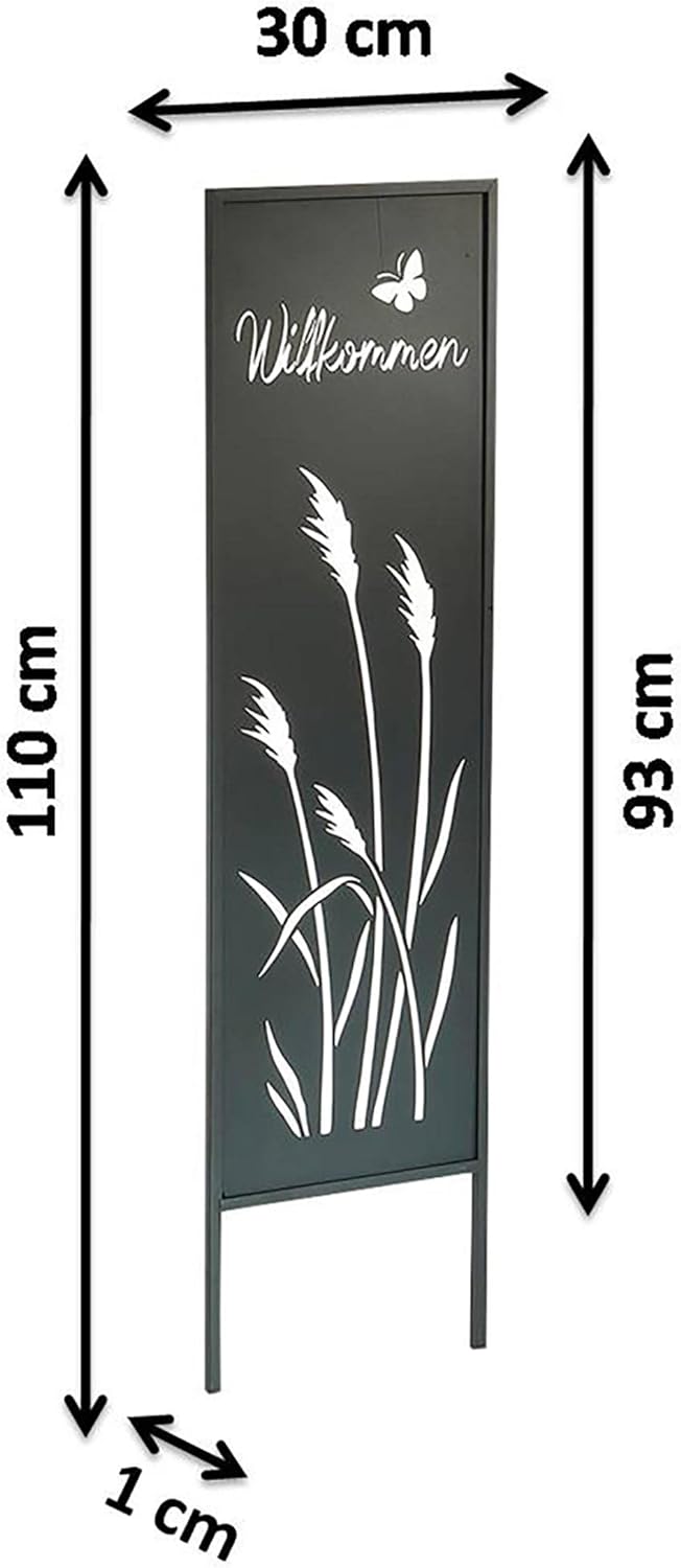 Kobolo Gartenstecker Gartentafel Gartenschild - WILLKOMMEN - 30x93 cm